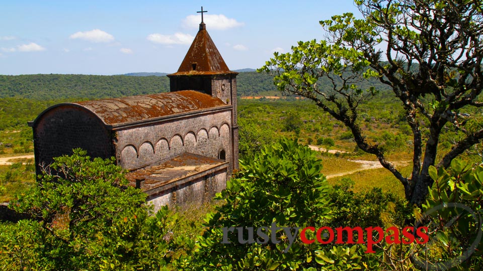 The Catholic Church at the abandoned Mount Bokor Hillstation - said to have been a sanctuary for Khmer Rouge in the 80s. The Catholic Church at the abandoned Mount Bokor Hillstation - said to have been a sanctuary for Khmer Rouge in the 80s.